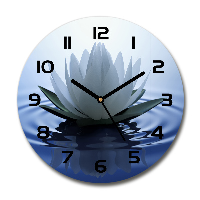 Orologio da parete rotondo con motivo ninfea