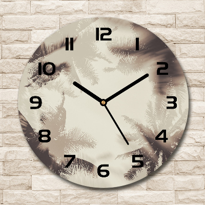 Orologio da parete rotondo con motivo di palme