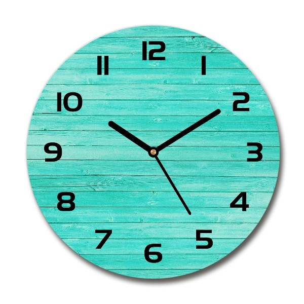 Orologio rotondo in vetro con quadrante verde