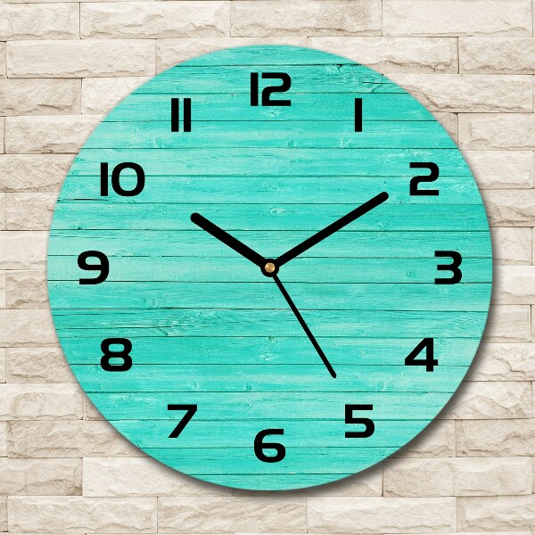 Orologio rotondo in vetro con quadrante verde