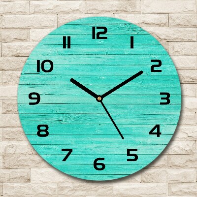 Orologio rotondo in vetro con quadrante verde