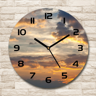 Orologio rotondo con motivo Tramonto