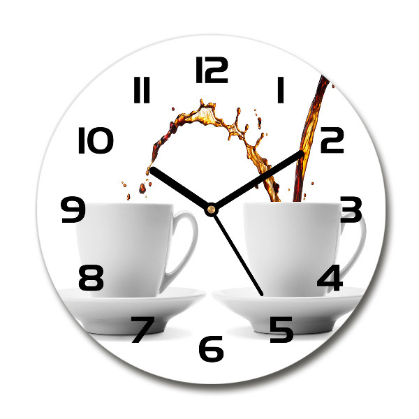 Orologio rotondo con quadrante color caffè versato