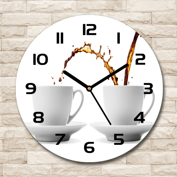 Orologio rotondo con quadrante color caffè versato