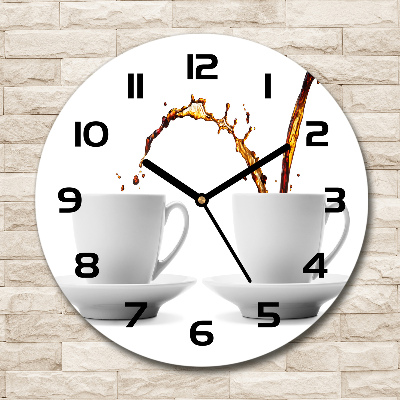 Orologio rotondo con quadrante color caffè versato