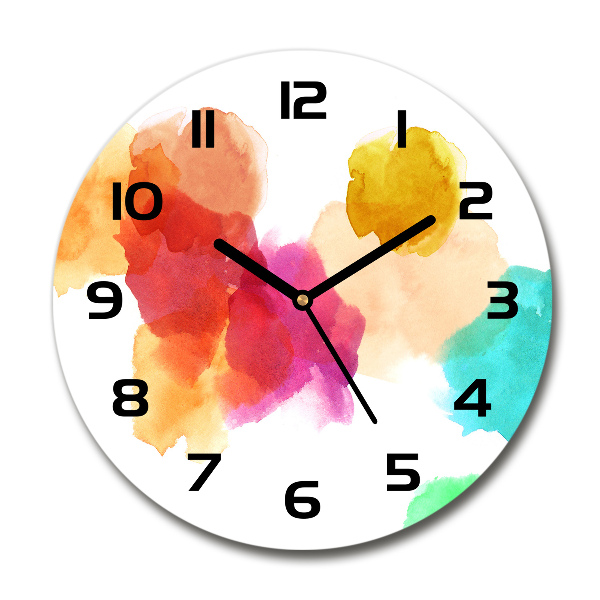 Orologio rotondo in vetro con quadrante dai luoghi colorati