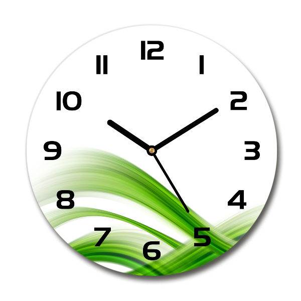 Orologio rotondo con motivo a onda astratta