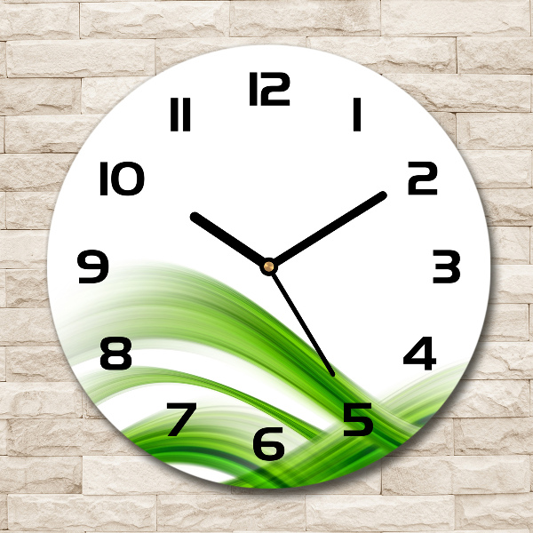 Orologio rotondo con motivo a onda astratta