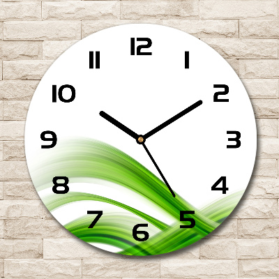 Orologio rotondo con motivo a onda astratta