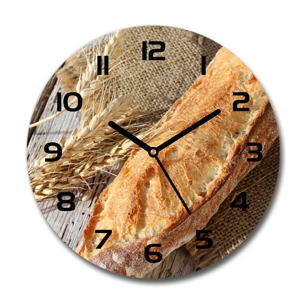 Orologio rotondo in vetro con quadrante a motivo baguette