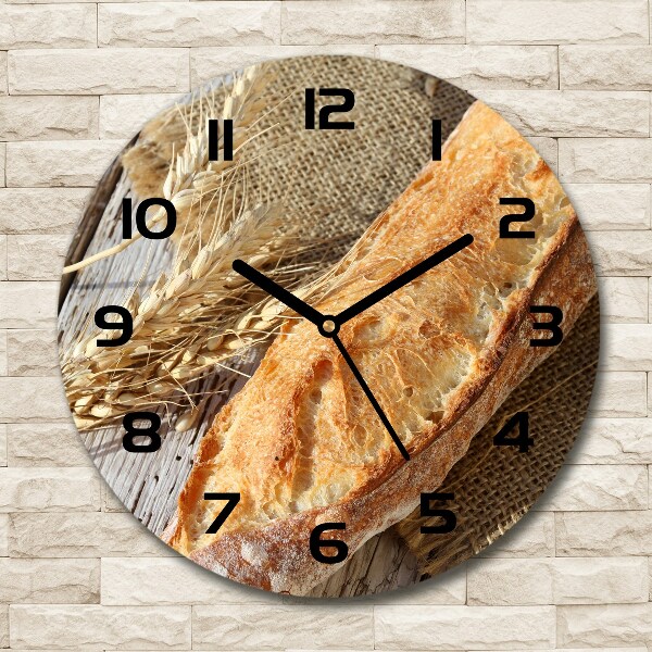 Orologio rotondo in vetro con quadrante a motivo baguette