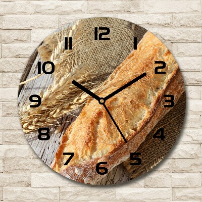Orologio rotondo in vetro con quadrante a motivo baguette