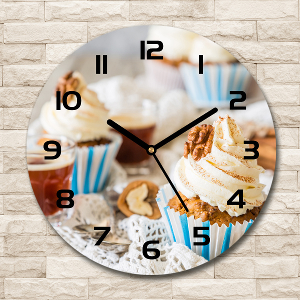 Orologio rotondo con decorazione a tema cupcakes
