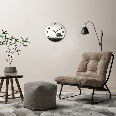 Orologio rotondo con decorazione a motivo di albero solitario