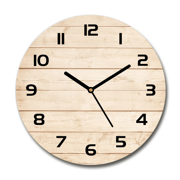 Orologio rotondo con quadrante con motivo in legno