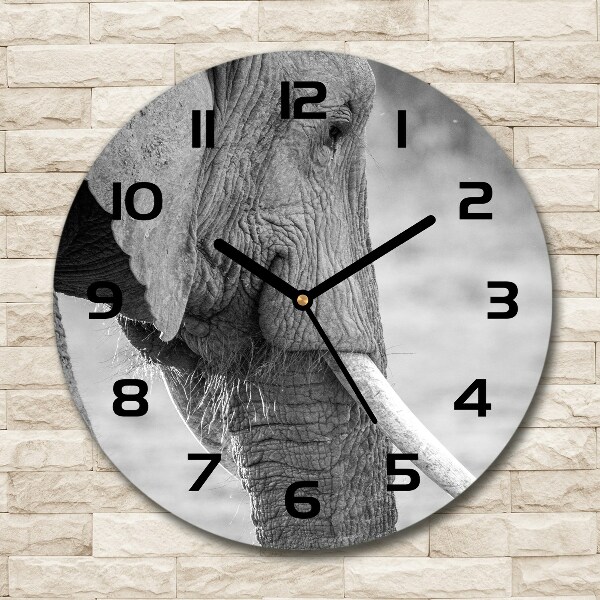 Orologio rotondo con motivo elefante
