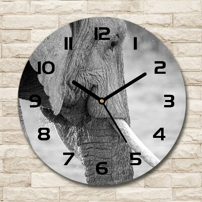 Orologio rotondo con motivo elefante