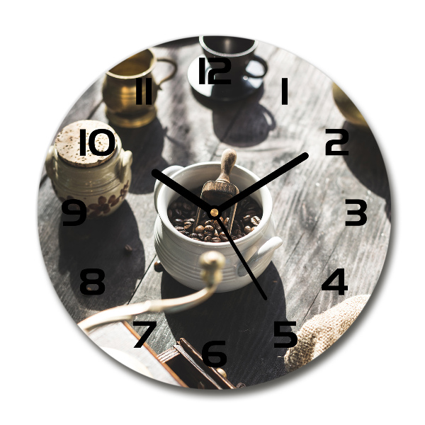 Orologio rotondo in vetro macinacaffè elettrico compatto