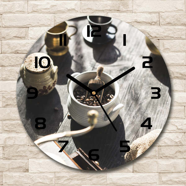 Orologio rotondo in vetro macinacaffè elettrico compatto