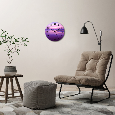 Orologio da parete rotondo con motivo tramonto con sole sul mare