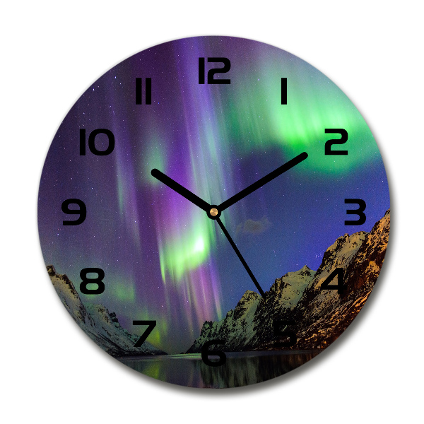 Orologio rotondo con finitura effetto aurora boreale