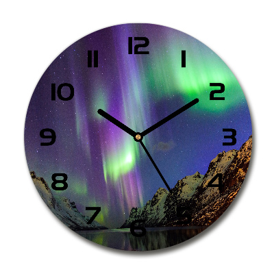 Orologio rotondo con finitura effetto aurora boreale