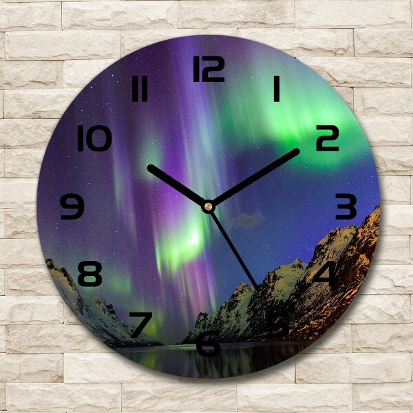Orologio rotondo con finitura effetto aurora boreale