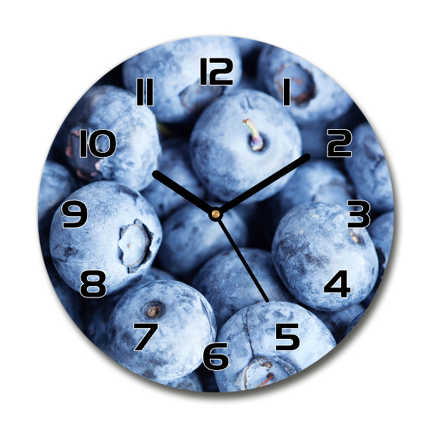 Orologio rotondo in vetro con motivo Frutti di bosco