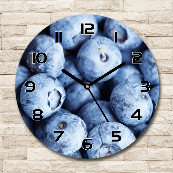 Orologio rotondo in vetro con motivo Frutti di bosco