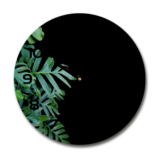 Orologio rotondo con motivo Monstera