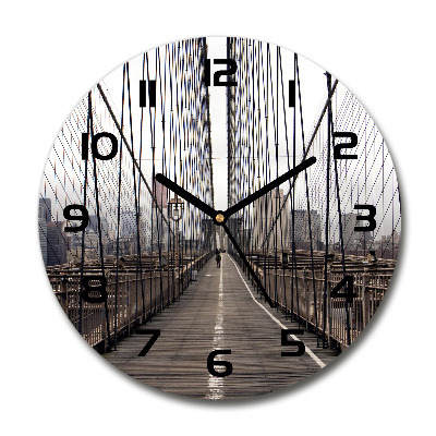Orologio da parete rotondo con motivo del Ponte di Brooklyn