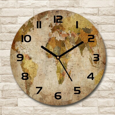 Orologio rotondo con mappa politica