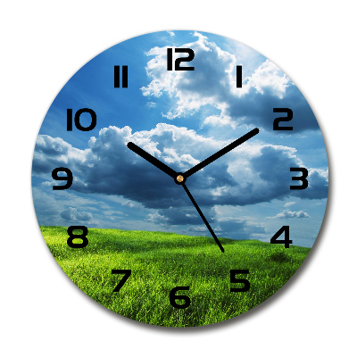 Orologio rotondo in vetro con motivo 