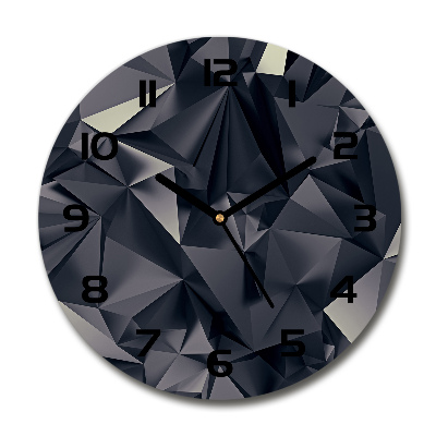 Orologio rotondo in vetro con motivo a sfondo astratto