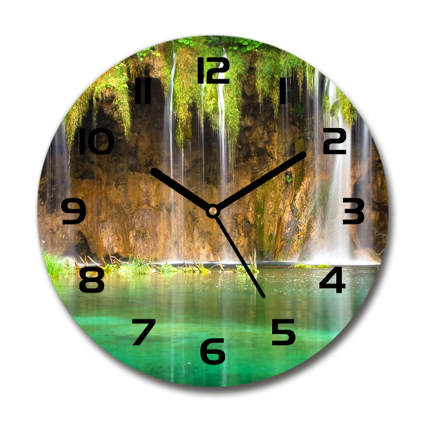 Orologio rotondo con motivo dei laghi di Plitvice