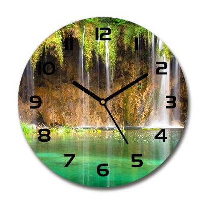Orologio rotondo con motivo dei laghi di Plitvice