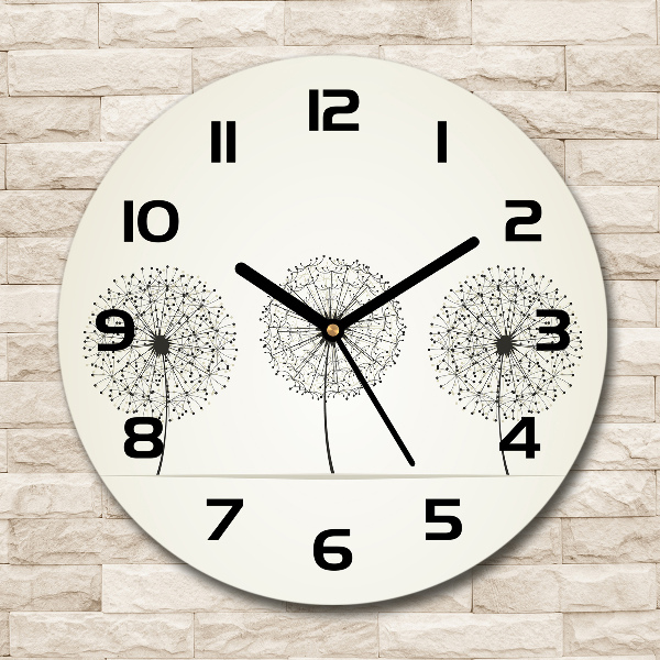 Orologio rotondo con quadrante decorato con motivo a denti di leone