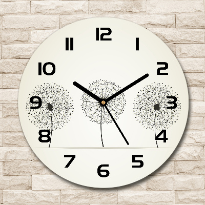 Orologio rotondo con quadrante decorato con motivo a denti di leone