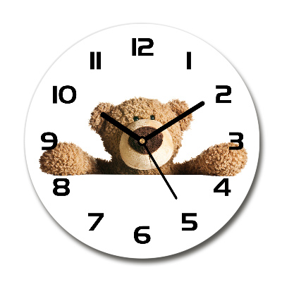 Orologio rotondo con motivo orsacchiotto di peluche