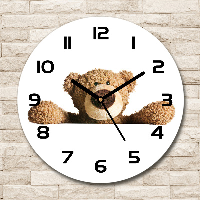 Orologio rotondo con motivo orsacchiotto di peluche