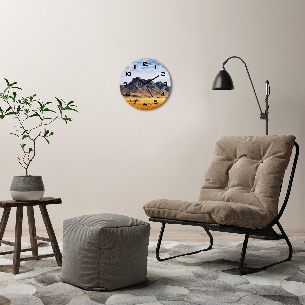 Orologio da parete rotondo con motivo Rocce in Namibia