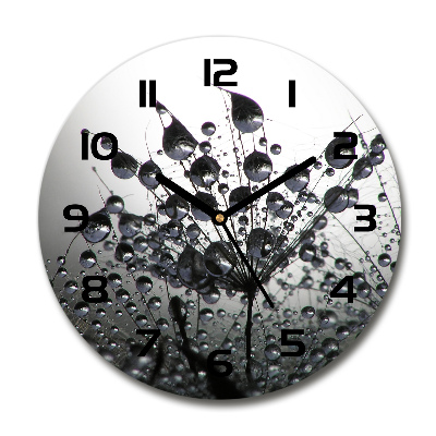 Orologio rotondo con quadrante decorato con semi di tarassaco