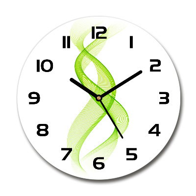 Orologio rotondo in vetro con motivo Piogge colorate