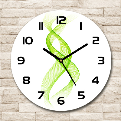 Orologio rotondo in vetro con motivo Piogge colorate