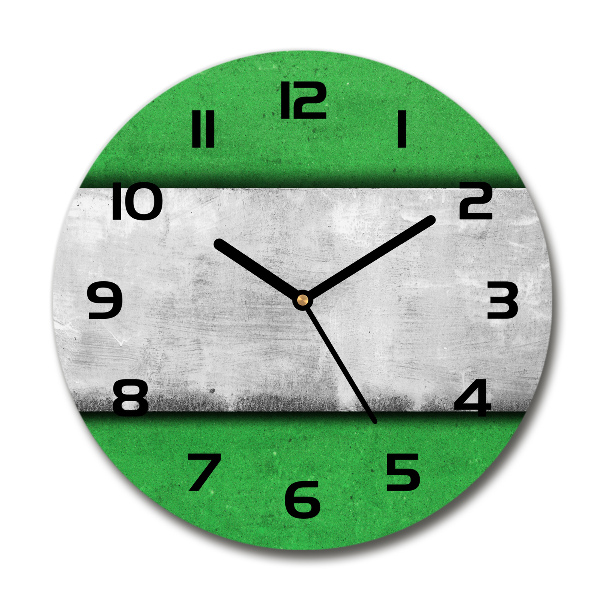 Orologio rotondo con quadrante verde da parete