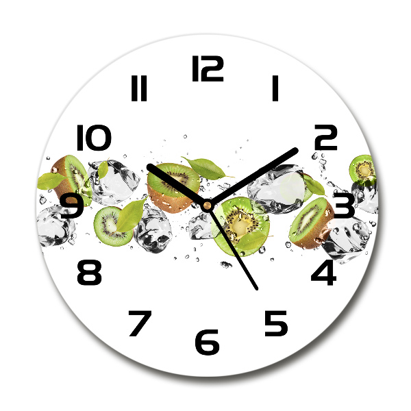 Orologio rotondo con quadrante con motivo a kiwi e dettagli color acqua