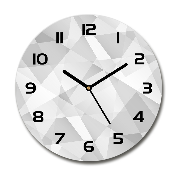 Orologio rotondo in vetro con sfondo astratto