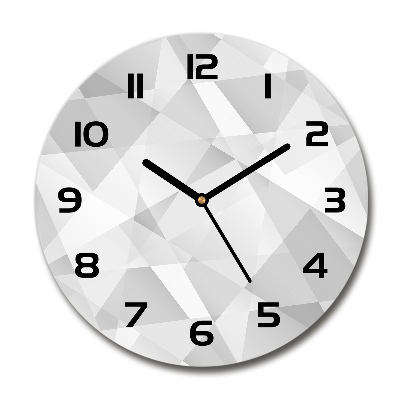 Orologio rotondo in vetro con sfondo astratto