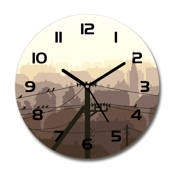 Orologio rotondo della linea elettrica cittadina