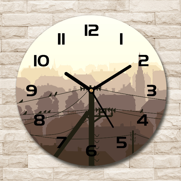 Orologio rotondo della linea elettrica cittadina